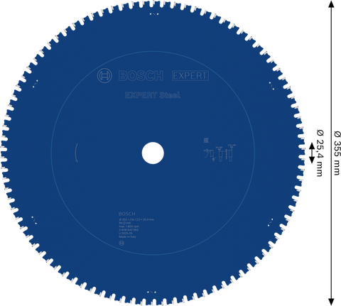 BoschEXPERT 钢制圆锯片 355 毫米 T90。